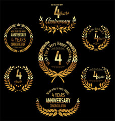 Anniversary laurel wreath 4 years