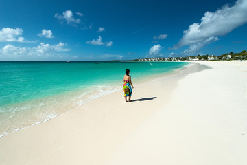 Woman in Caribbean Beach