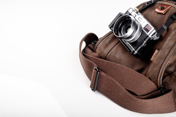kamera mit tasche