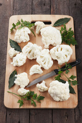 Raw cauliflower