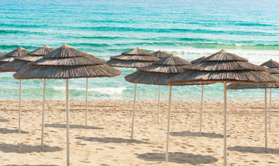Umbrellas on the seaside