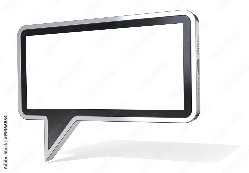 Canvas Prints message. speech bubble with smartphone design. blank for copy space.