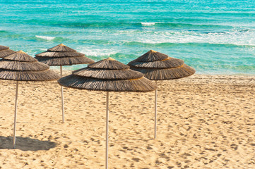 Umbrellas on the seaside