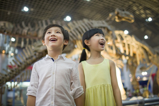 Children enjoying in museum