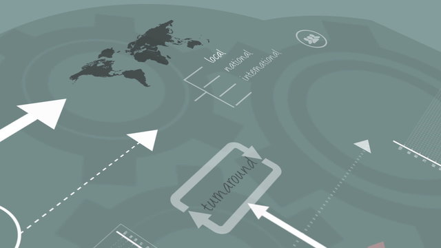 Motion infographics business manager finance success flow chart animation 