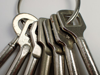 Nahaufnahme von Schl&uuml;sseln an einem Schl&uuml;sselring