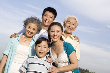 Portrait of a Three generation family