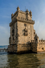 Fototapeta na wymiar Belem Tower (Torre de Belem, 1519). Lisbon, Portugal.