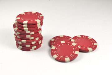 Stapel roter Chips 2