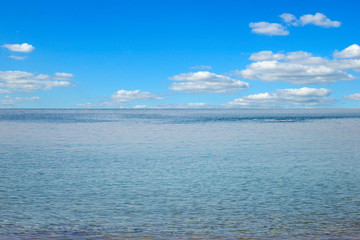 Beautiful sky and blue sea
