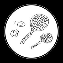 Simple doodle of a tennis racket