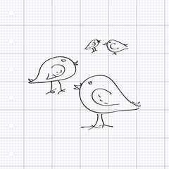 Simple doodle of some birds
