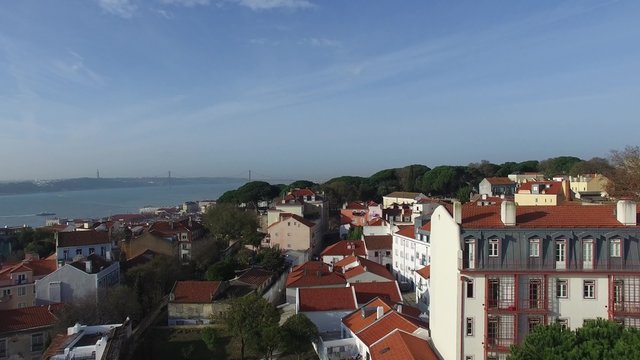 Lisbon Skyline from Alfama, Portugal