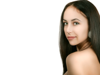 Naklejka premium girl looking back
