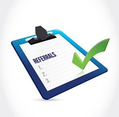 referrals clipboard check mark