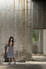 Young Woman In Construction Site