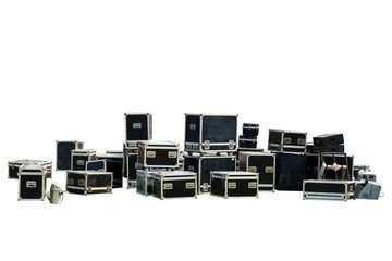 Equipment crate isolated for music-related shipping, Clipping pa