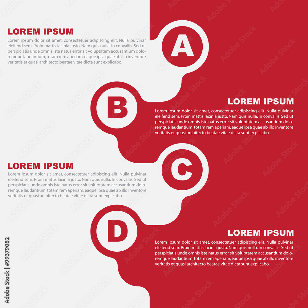 Aufkleber Vector background with A B C D steps - abstract progress scheme