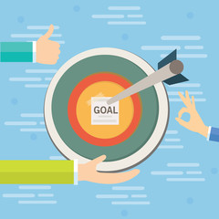business goals target concept vector illustration