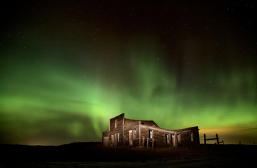 Northern Lights Canada Abandoned Building