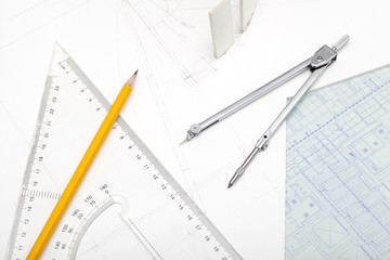 Office stationery in design studio