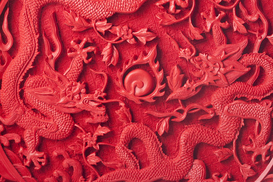 Close-up of traditional Chinese carving