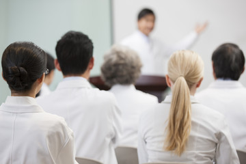Medical workers in a meeting