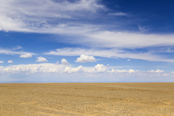 Fototapeta premium Sky and desert in Gansu province, China