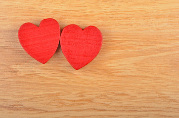 Fototapeta na wymiar Heart on wooden background