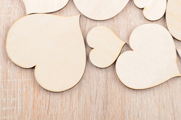 Heart on wooden background