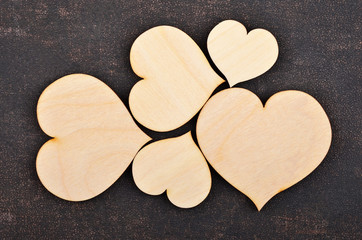 Obraz premium Heart on leather background