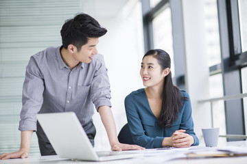 Young business person working in office