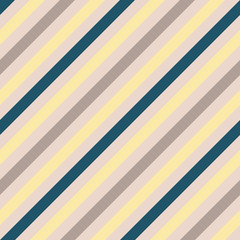 Seamless geometric pattern. Stripy texture for neck tie. Background of diagonal strips. Contrast and soft cold gray, blue, yellow colors. Vector
