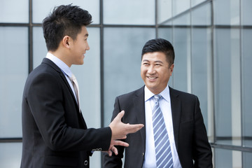 Smiling businessmen