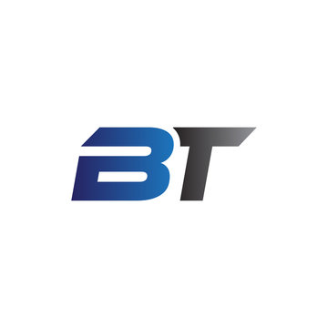 Simple Modern letters Initial Logo bt