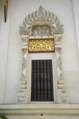 traditional thai style temple window