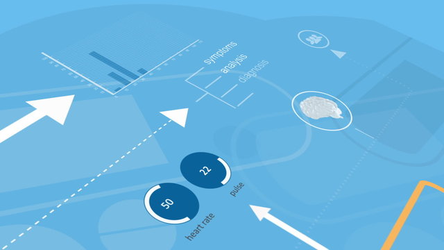 Motion info graphics medical patient lifestyle graphs data flow chart healthcare