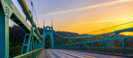 St. John's Bridge in Portland Oregon, USA - 99390018
