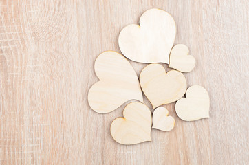 Heart on wooden background