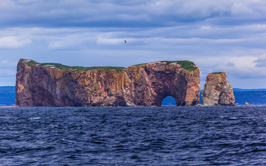 Perce Rock, Perce, Gaspe, Peninsula, Quebec, Canada
Perce Rock is one of the world's largest natural arches located in water.