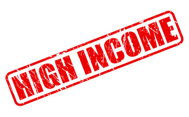 HIGH INCOME red stamp text