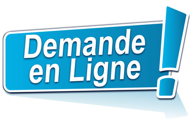 demande en ligne sur étiquette bleue