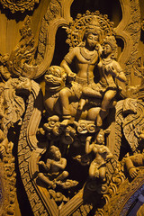 Индуистский эпос. Резьба по дереву © oleg_ru