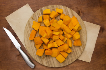 Pumpkin sliced