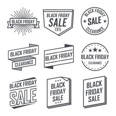 Obraz premium Black Friday, Sale Emblem Designs