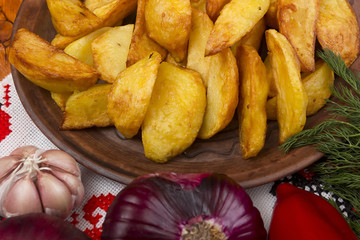 Potatoes fried in lard