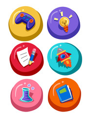 Educational Website Buttons Group