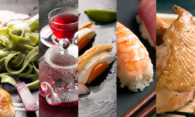 Natural food photo collage