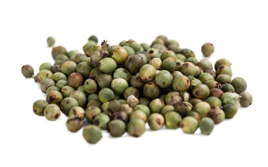 Green Peppercorns (isolated on white)