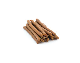 isolated Dog treats on white background